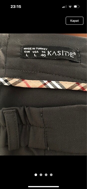 l Beden gri Renk Kaside pantalon