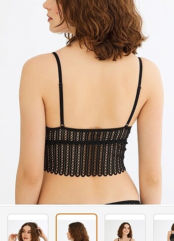l Beden Kadın Siyah desire push up bralet