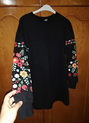 kolları desenli sweatshirt 