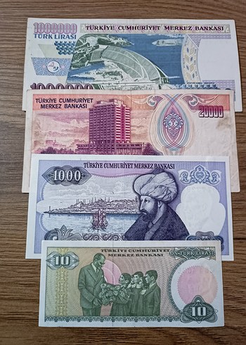 Türkiye Cumhuriyeti Eski Türk Lirası Banknot Seti