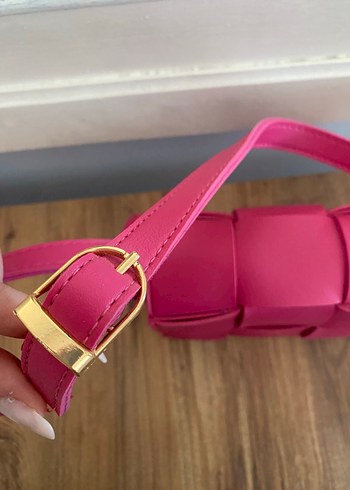 Pembe Deri Kadın Çanta - Görsel 3