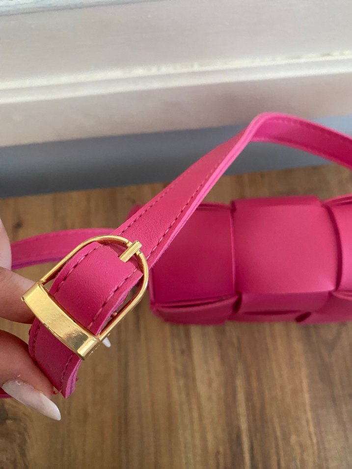 Pembe Deri Kadın Çanta - Görsel 3