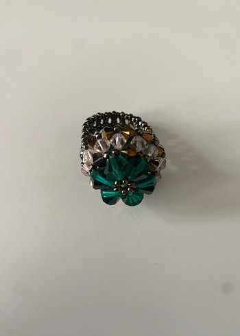 Yeşil Boncuklu Bohem Kadın Yüzük - Görsel 3