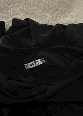 Siyah Drapeli V Yaka Uzun Abiye Elbise - Görsel 3