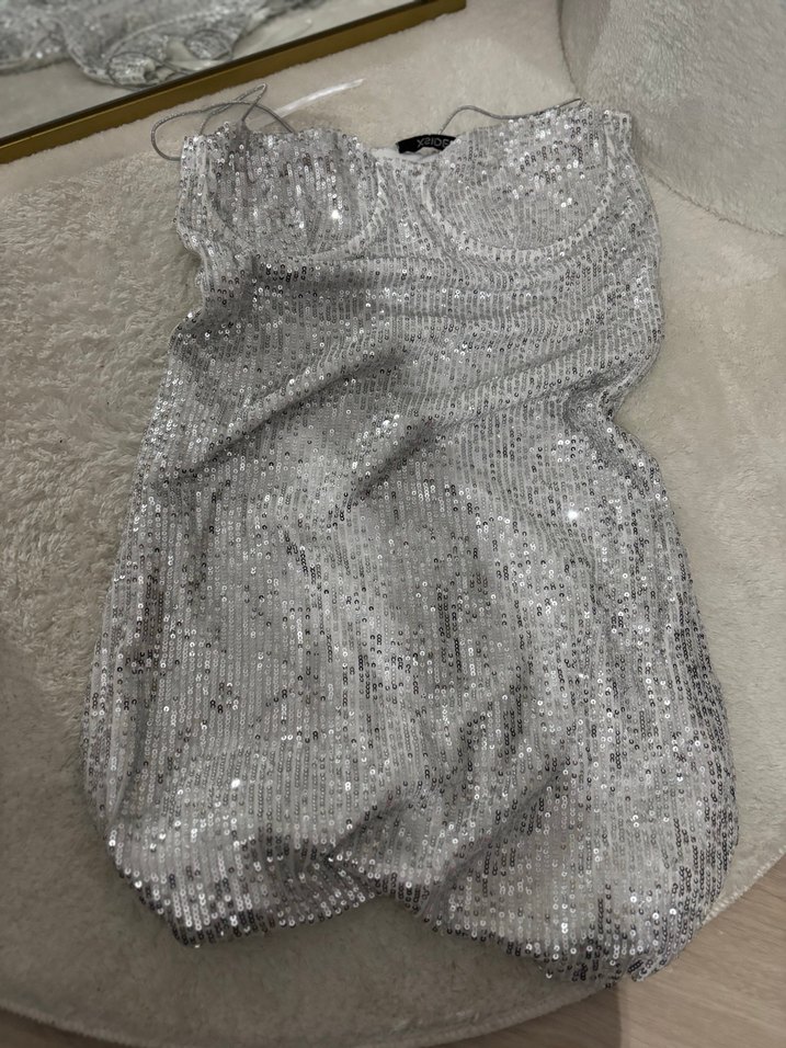 Gri Mini elbise - Görsel 2