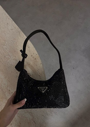 Prada taşlı siyah