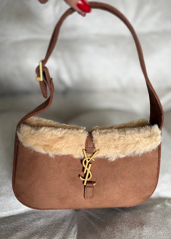  Beden kahverengi Renk YSL taba çanta