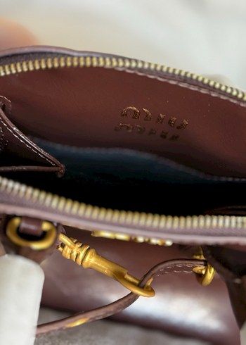 Miu miu acı kahve  Deri Tokalı Kadın Çanta - Görsel 5