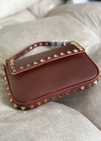 Valentino Bordo Deri Perçinli Kadın Çanta - Görsel 4