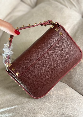 Valentino Bordo Deri Perçinli Kadın Çanta - Görsel 5