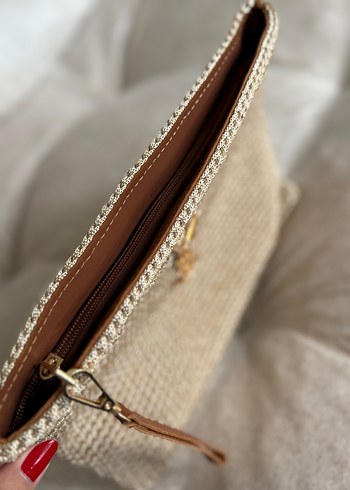 El örgüsü ysl bej clutch - Görsel 3