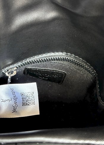 Yves Saint Laurent Siyah Yılan Desenli Deri Çanta - Görsel 2