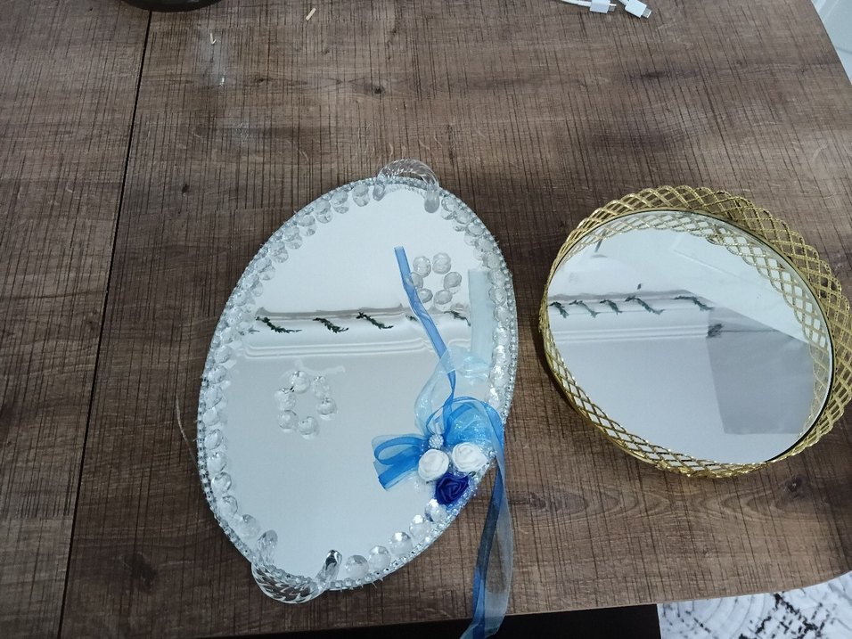 Mavi Detaylı Dekoratif Ayna - Görsel 2