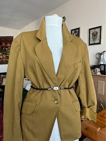 xl Beden yeşil Renk Vintage ceket