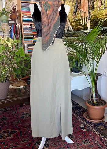 American Vintage Bej Uzun Dökümlü Kadın Etek