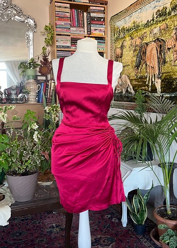 KırmızıDrapeli Mini Elbise - Görsel 3