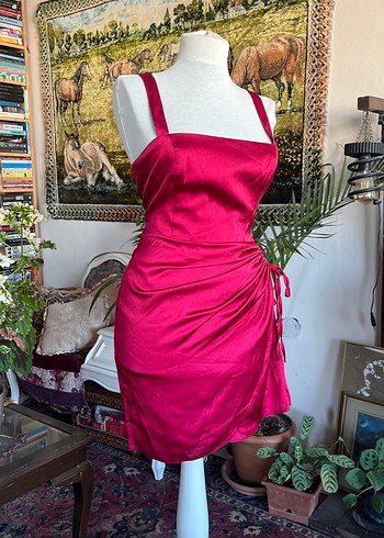 KırmızıDrapeli Mini Elbise - Görsel 10