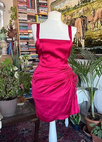 KırmızıDrapeli Mini Elbise - Görsel 11