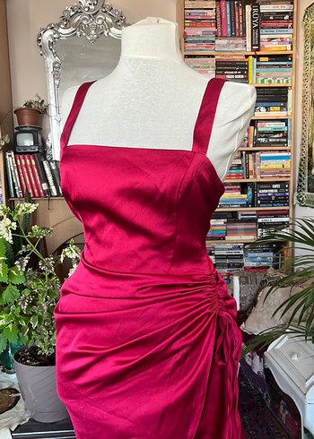 KırmızıDrapeli Mini Elbise - Görsel 5