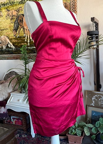 KırmızıDrapeli Mini Elbise - Görsel 8