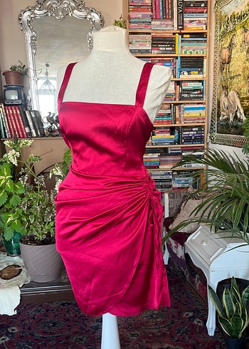 KırmızıDrapeli Mini Elbise - Görsel 4