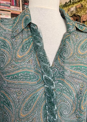 Turkuaz Drapeli Uzun Bohem Elbise - Görsel 14