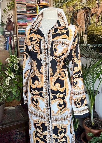 Uzun Desenli Bohem Kadın Elbise - Görsel 7