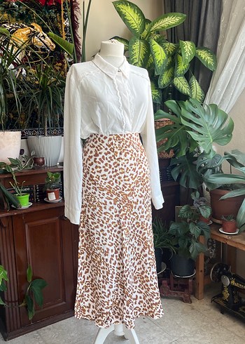 American Vintage Bej Bohem Salaş Uzun Etek
