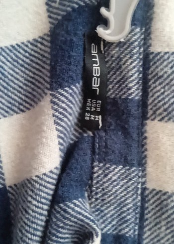 Kadın Mavi Kareli Uzun Kollu oduncu Gömlek - Görsel 5