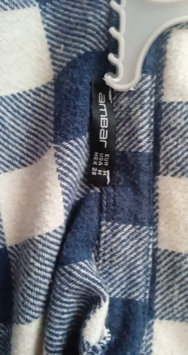 Kadın Mavi Kareli Uzun Kollu oduncu Gömlek - Görsel 5