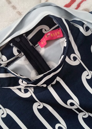 Zincir desenli kadın elbise - Görsel 4