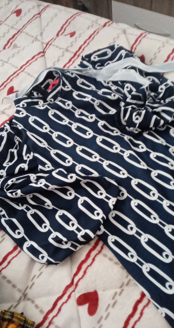 Zincir desenli kadın elbise - Görsel 3