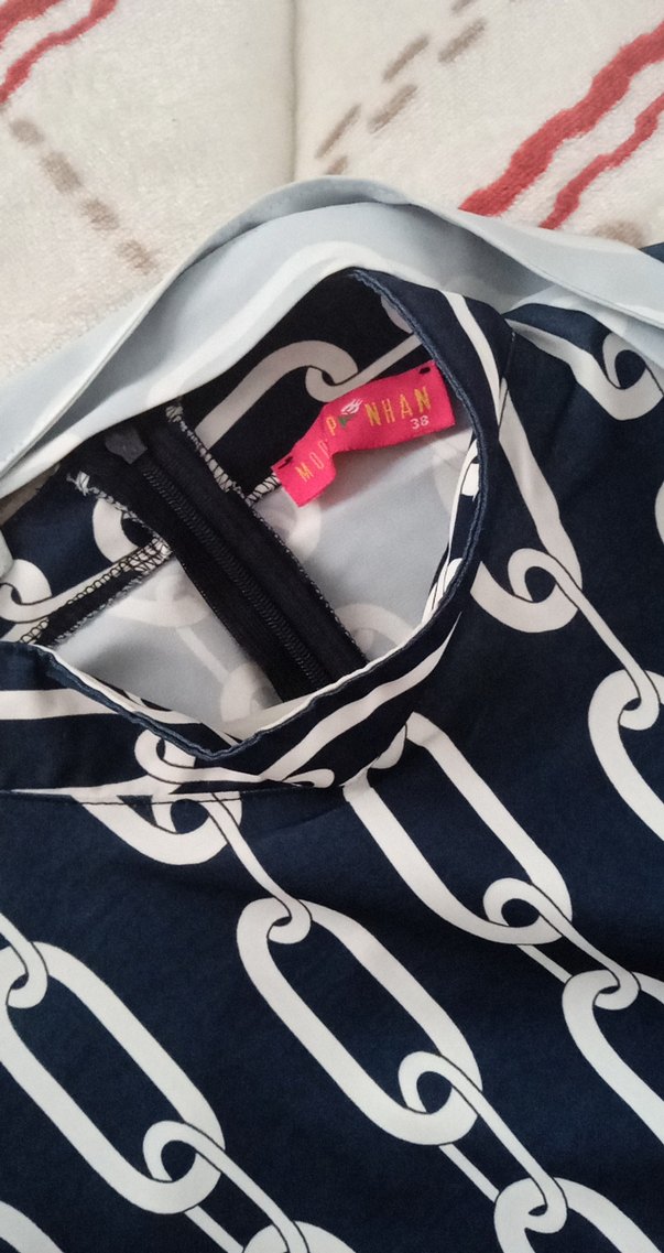 Zincir desenli kadın elbise - Görsel 4