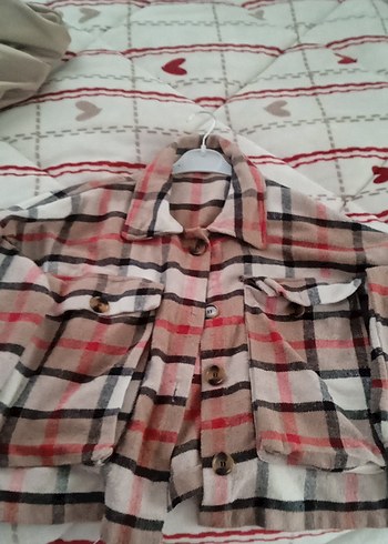 Düğmeli, Ekoseli Kadın oduncu Gömlek - Görsel 2