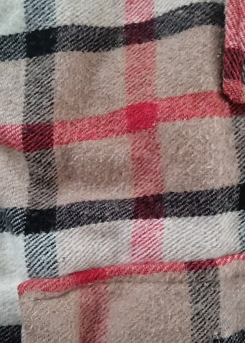 Düğmeli, Ekoseli Kadın oduncu Gömlek - Görsel 5