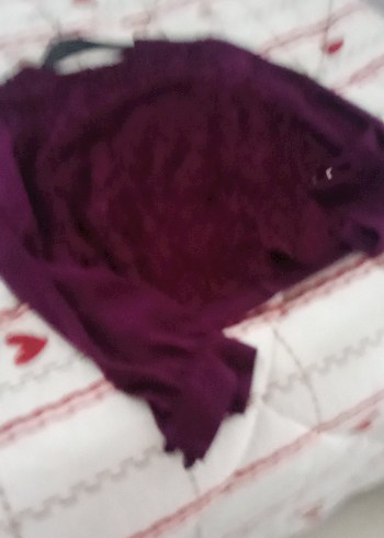 Bordo Dantel Detaylı Bohem Kadın Bluz - Görsel 2