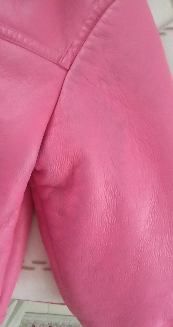 Pembe Kürklü Kadın Ceket - Görsel 4