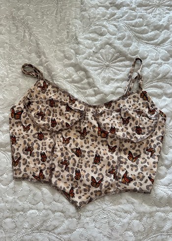 Sheinside Kızlar için Retro Dantel ve Zebra Desenli Üstler