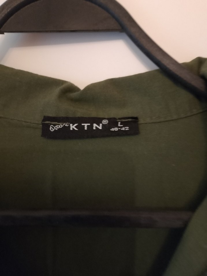 Kadın Haki Midi Fermuarlı Ceket Gömlek - Görsel 3