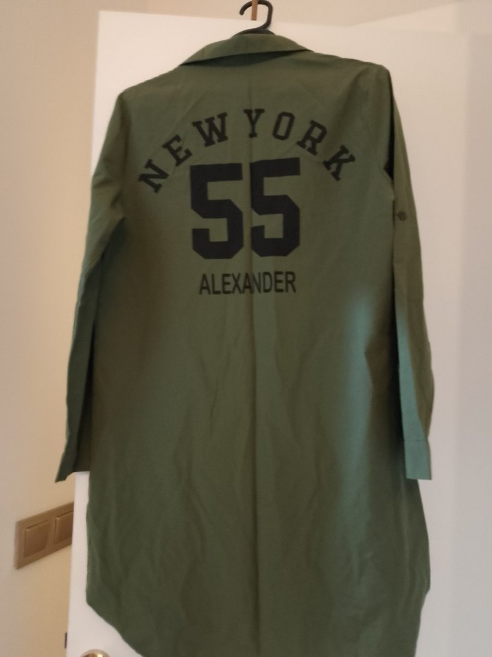 Kadın Haki Midi Fermuarlı Ceket Gömlek - Görsel 2