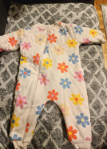 Çiçek Desenli Bebek Tulumu (Little plane marka) - Görsel 2