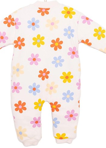 Çiçek Desenli Bebek Tulumu (Little plane marka) - Görsel 4