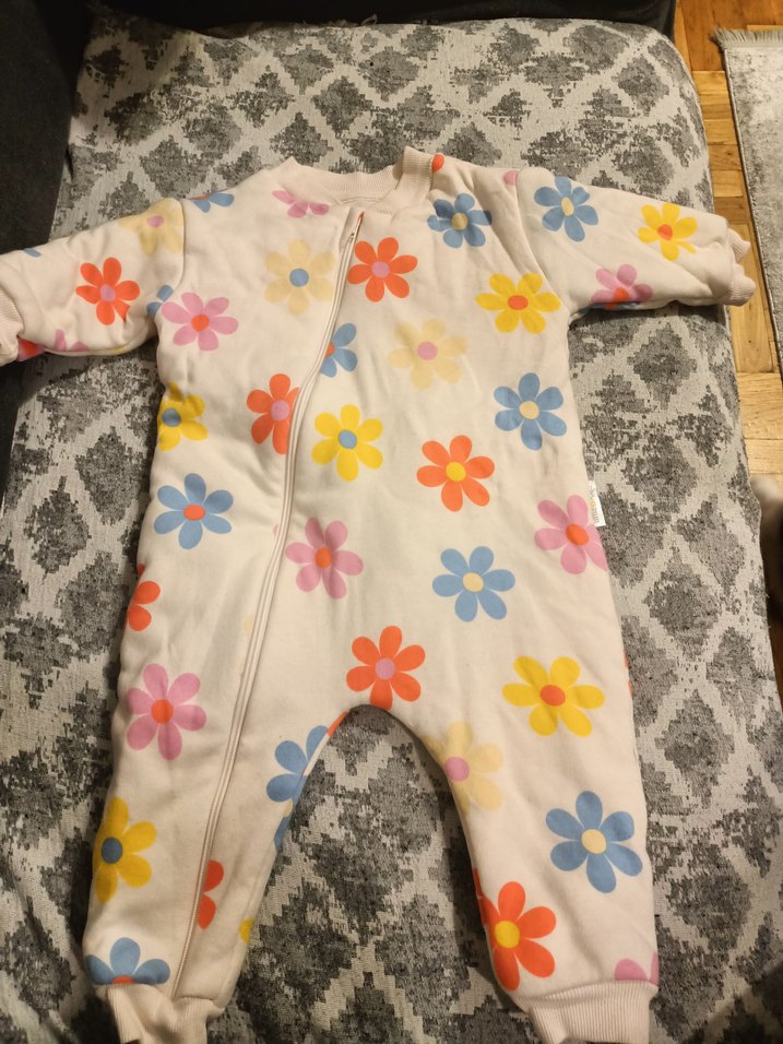 Çiçek Desenli Bebek Tulumu (Little plane marka) - Görsel 2