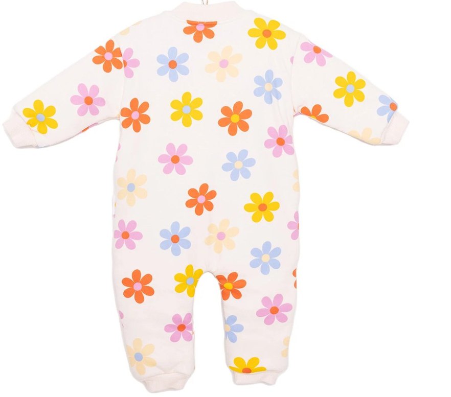 Çiçek Desenli Bebek Tulumu (Little plane marka) - Görsel 4