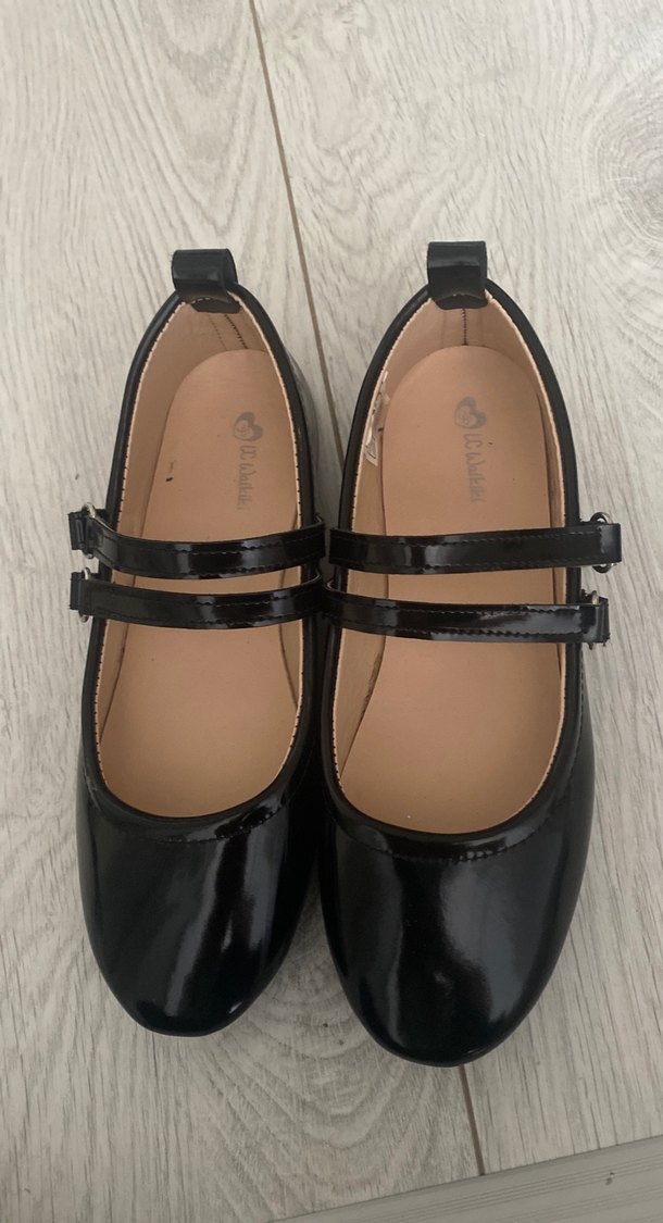 Kız Çocuk Siyah Rugan Tokalı Babet - Görsel 2