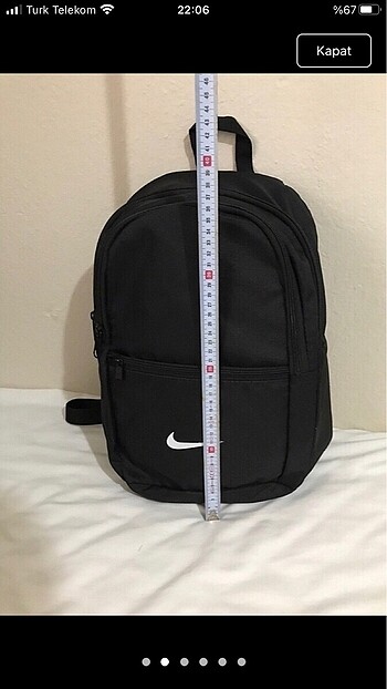 Nike 3 cepli siyah renk sırt çantası paketinde sıfırdır
