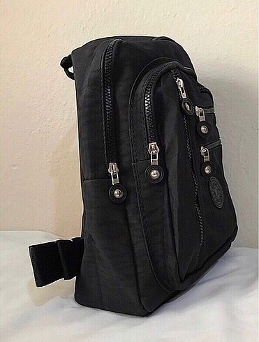  Beden siyah Renk Krinkıl kumaş 5 cepli siyah renk sırt çantası