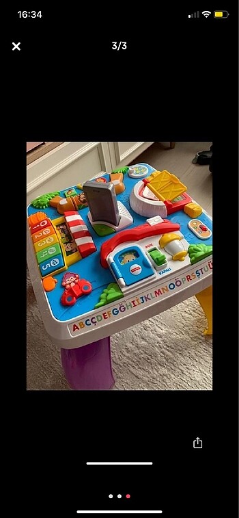  Beden Fisher price eğitici masa