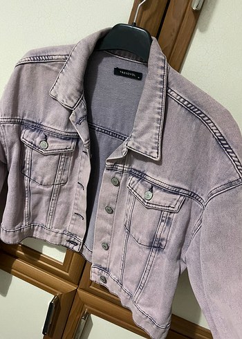 Trendyol & Milla Düğmeli Bej Kadın Denim Ceket