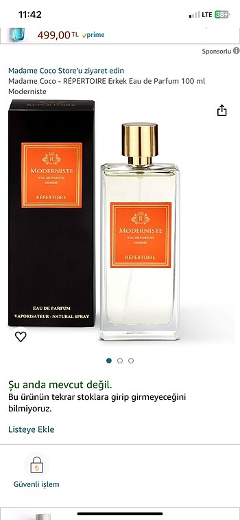 Erkek parfüm